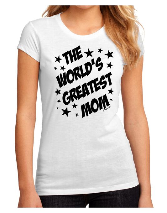 The World's Greatest Mom - Superhero Style Juniors Sublimate Tee by TooLoud-Womens T-Shirt-TooLoud-White-Small-Davson Sales