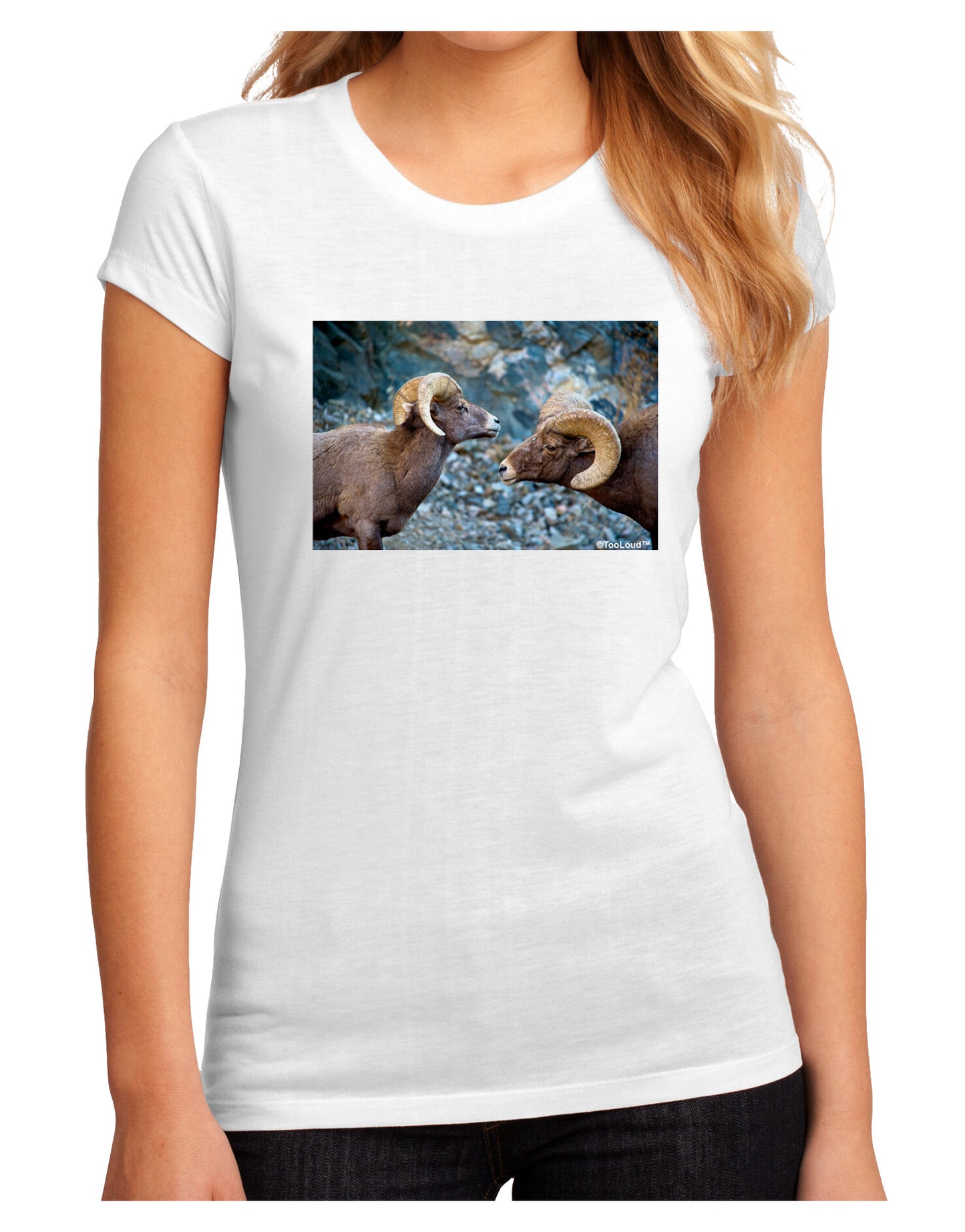 Two Bighorn Rams Juniors Sublimate Tee-TooLoud-White-Small-Davson Sales