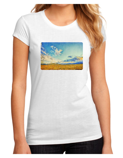 Garden of the Gods Watercolor Juniors Petite Sublimate Tee-TooLoud-White-Small-Davson Sales