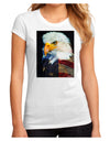 Patriotic Bald Eagle - American Flag Juniors Sublimate Tee by TooLoud-Womens T-Shirt-TooLoud-White-Small-Davson Sales