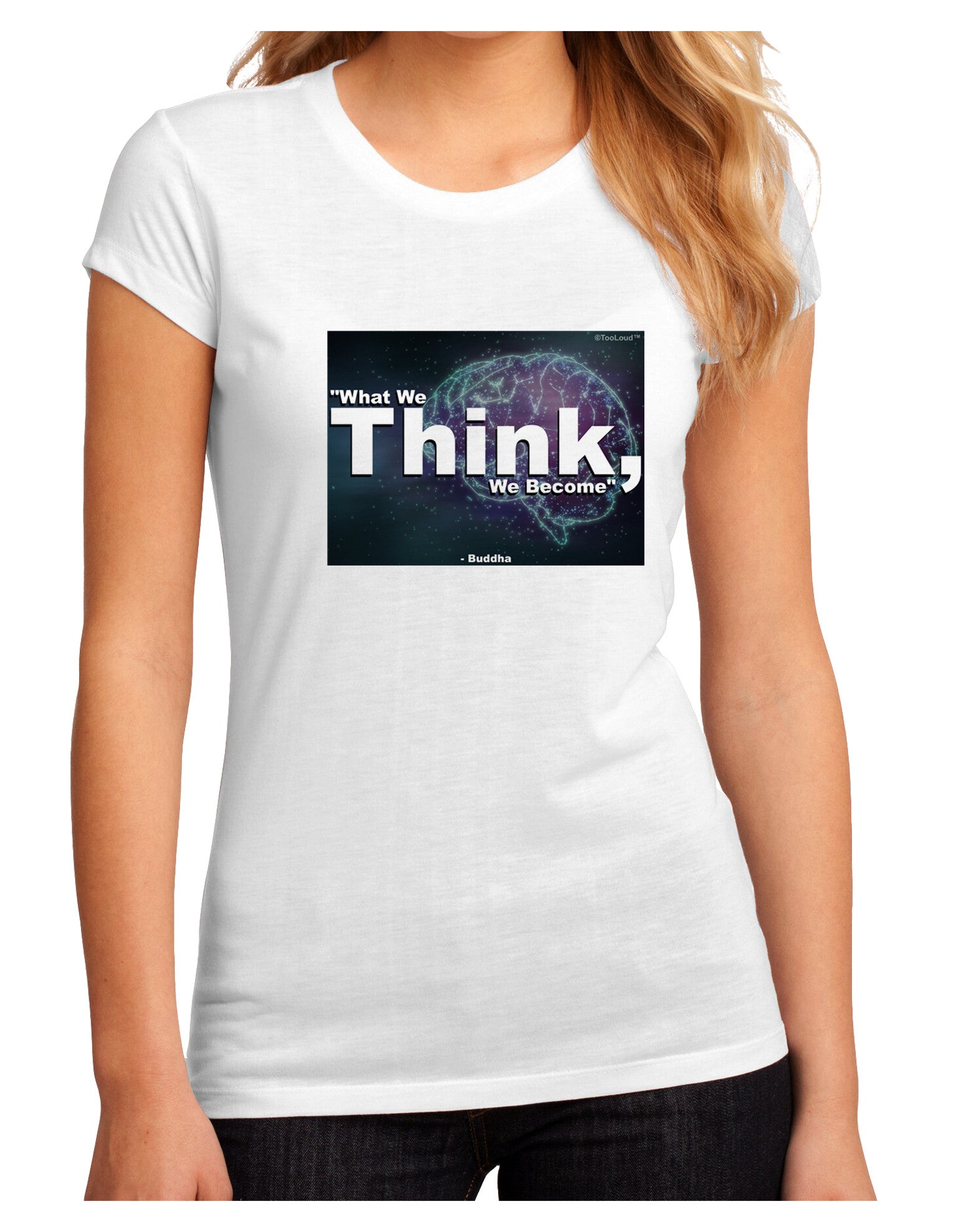 What We Think Buddha Juniors Petite Sublimate Tee-Womens T-Shirt-TooLoud-White-Small-Davson Sales