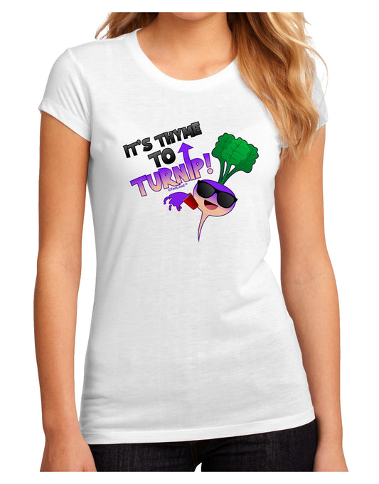 It's Thyme To Turnip Juniors Petite Sublimate Tee-Womens T-Shirt-TooLoud-White-Small-Davson Sales