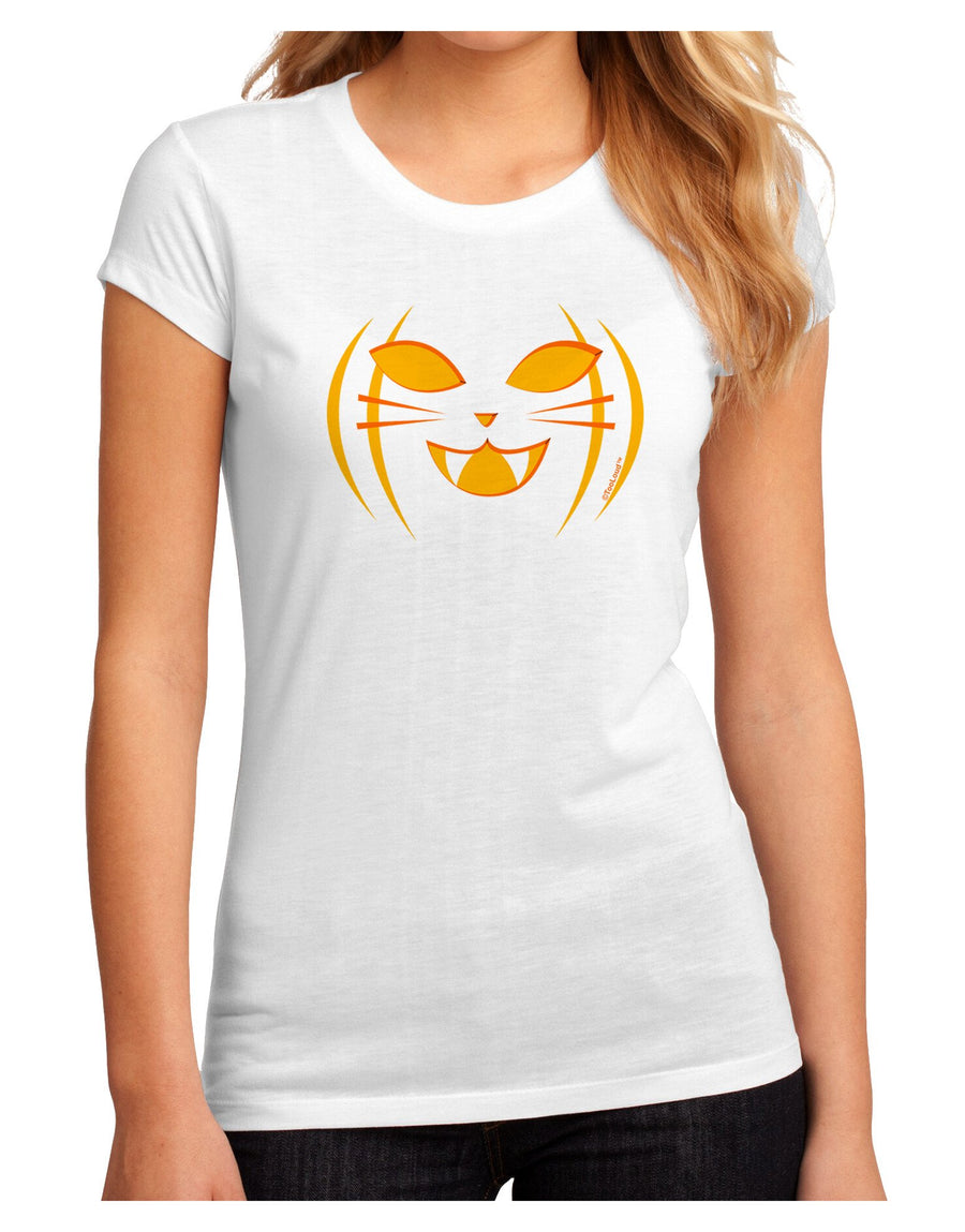 Cat-O-Lantern Juniors Sublimate Tee-TooLoud-White-2XL-Davson Sales