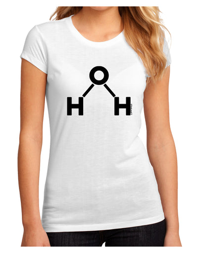 Water Molecule Text Juniors Sublimate Tee by TooLoud-Womens T-Shirt-TooLoud-White-Small-Davson Sales