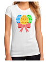 Easter Eggs With Bow Juniors Sublimate Tee by TooLoud-Womens T-Shirt-TooLoud-White-Small-Davson Sales