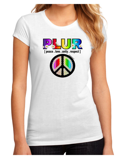 PLUR Rainbow Juniors Sublimate Tee-TooLoud-White-Small-Davson Sales