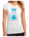 Cute Easter Bunny - Blue Juniors Sublimate Tee by TooLoud-Womens T-Shirt-TooLoud-White-Small-Davson Sales