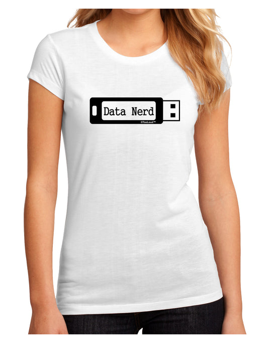 Data Nerd USB Juniors Sublimate Tee by TooLoud-Womens T-Shirt-TooLoud-White-Small-Davson Sales