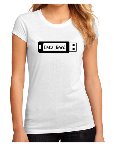 Data Nerd USB Juniors Sublimate Tee by TooLoud-Womens T-Shirt-TooLoud-White-Small-Davson Sales