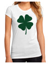 Lucky Four Leaf Clover St Patricks Day Juniors Sublimate Tee-Womens T-Shirt-TooLoud-White-Small-Davson Sales