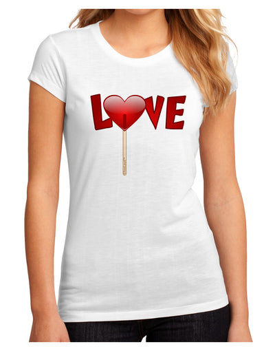 Love Lollipop Juniors Petite Sublimate Tee-TooLoud-White-Small-Davson Sales