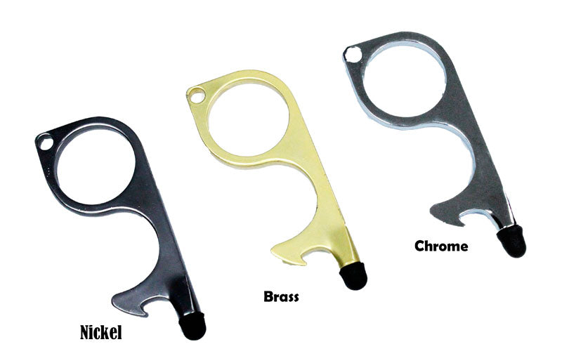 No Touch Door Opener Accessory Tool Handle with Stylus-Accessories-Any Mask-Nickel-Davson Sales