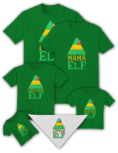 Elf Family Christmas Shirts: Green - Adult&#44; Child&#44; Toddler&#44; Infant&#44; Dog by TooLoud