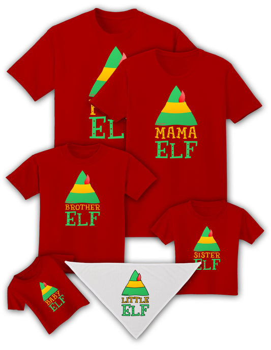 Elf Family Christmas Shirts: Red - Adult&#44; Child&#44; Toddler&#44; Infant&#44; Dog by TooLoud-Womens T-Shirt-TooLoud-Mama-Elf-Womens-XS-Davson Sales
