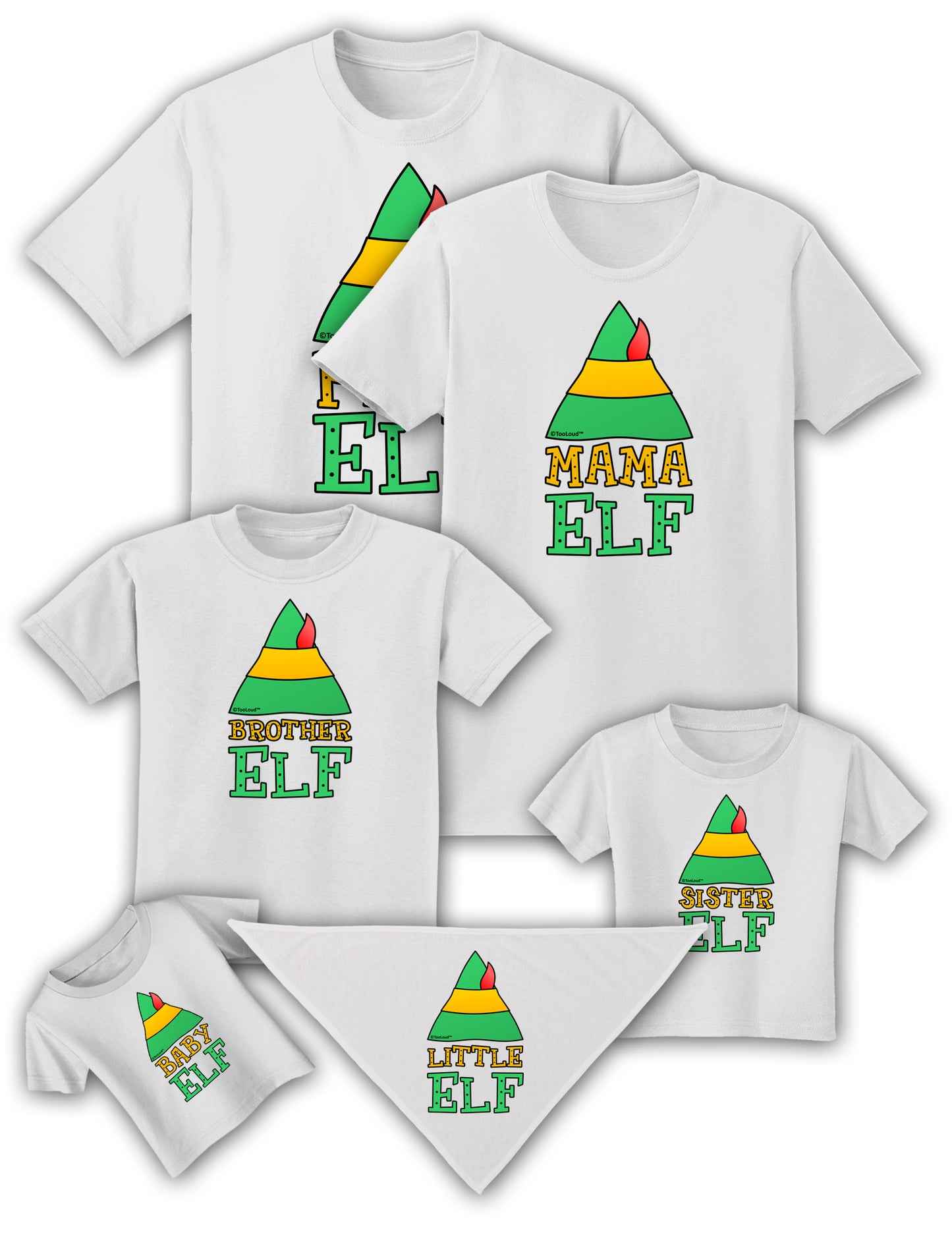 Elf Family Christmas Shirts: White - Adult&#44; Child&#44; Toddler&#44; Infant&#44; Dog by TooLoud-Womens T-Shirt-TooLoud-Mama-Elf-Womens-XS-Davson Sales