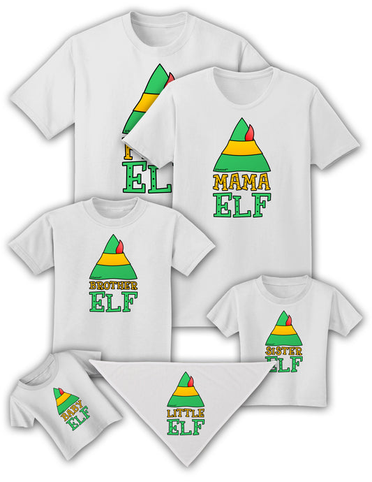Elf Family Christmas Shirts: White - Adult&#44; Child&#44; Toddler&#44; Infant&#44; Dog by TooLoud-Womens T-Shirt-TooLoud-Mama-Elf-Womens-XS-Davson Sales