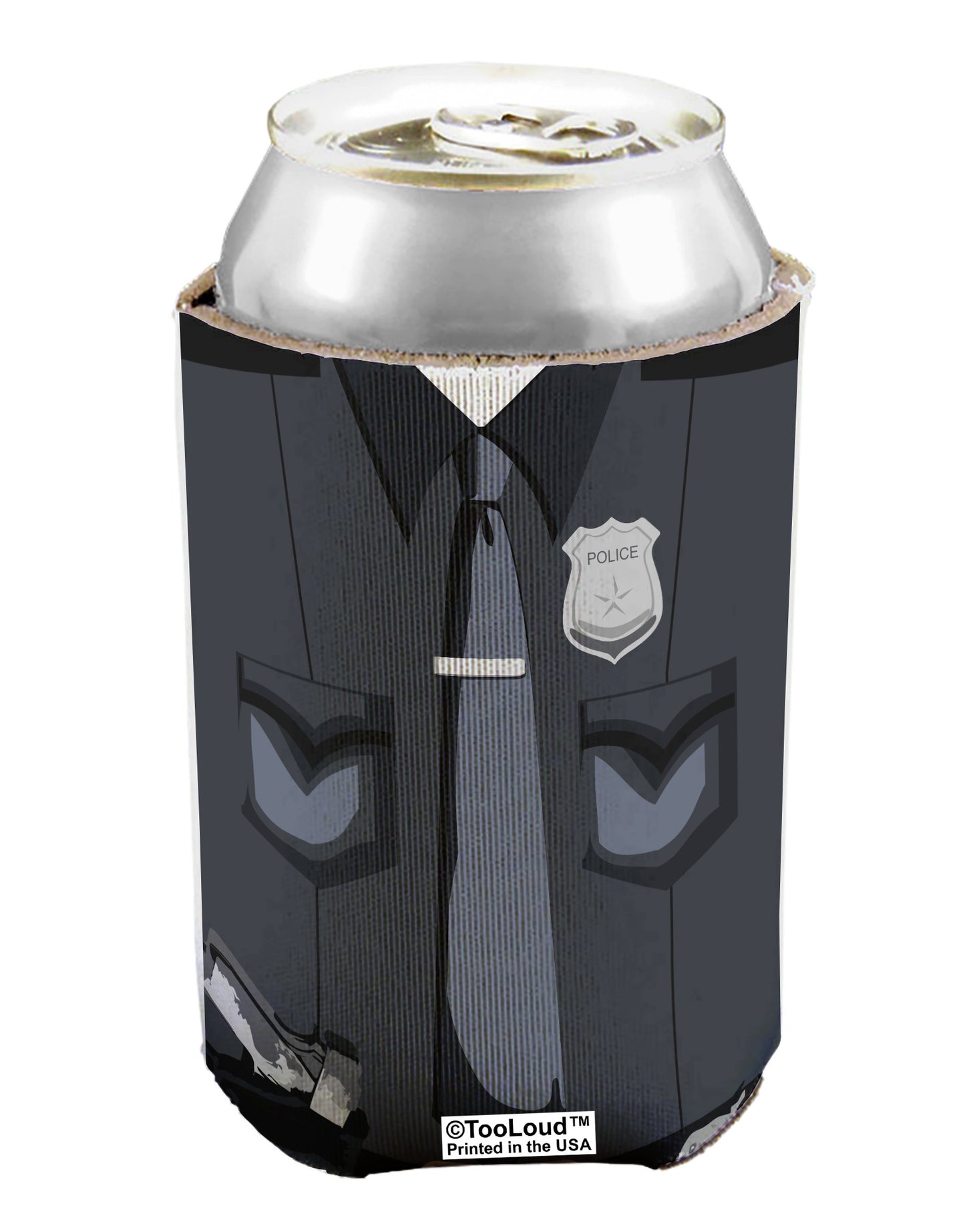Police Costume AOP Can / Bottle Insulator Coolers All Over Print-Can Coolie-TooLoud-1-Davson Sales