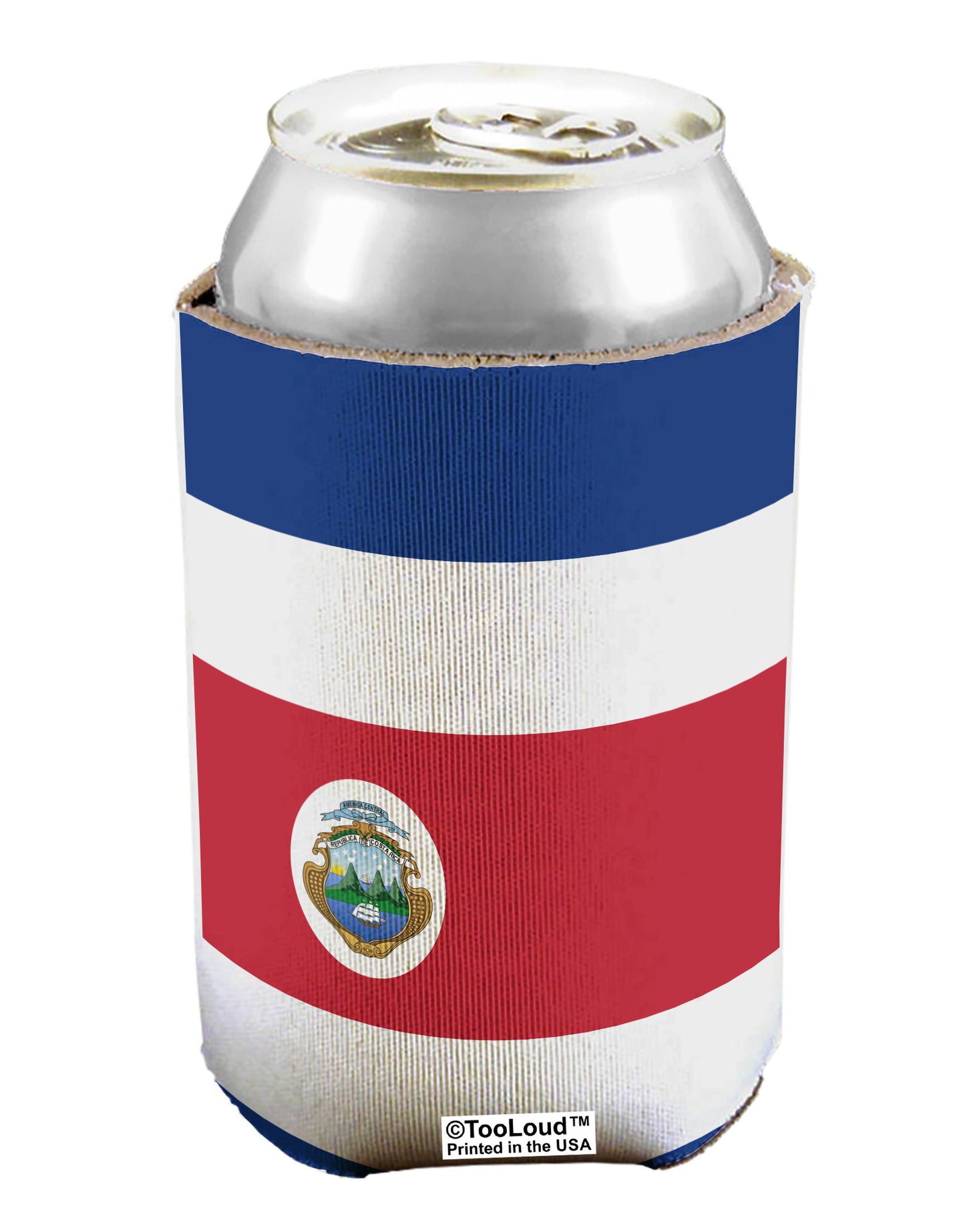 Costa Rica Flag AOP Can / Bottle Insulator Coolers All Over Print-Can Coolie-TooLoud-1-Davson Sales