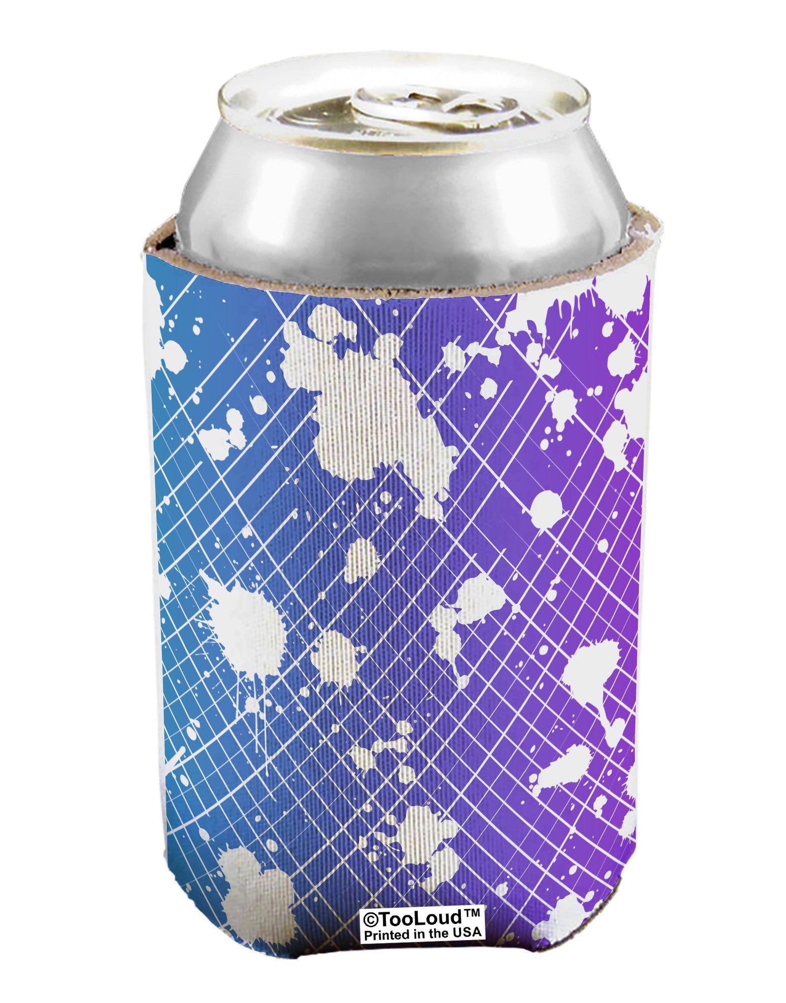 Splatter AOP - Blue Purple Can / Bottle Insulator Coolers All Over Print-Can Coolie-TooLoud-1-Davson Sales