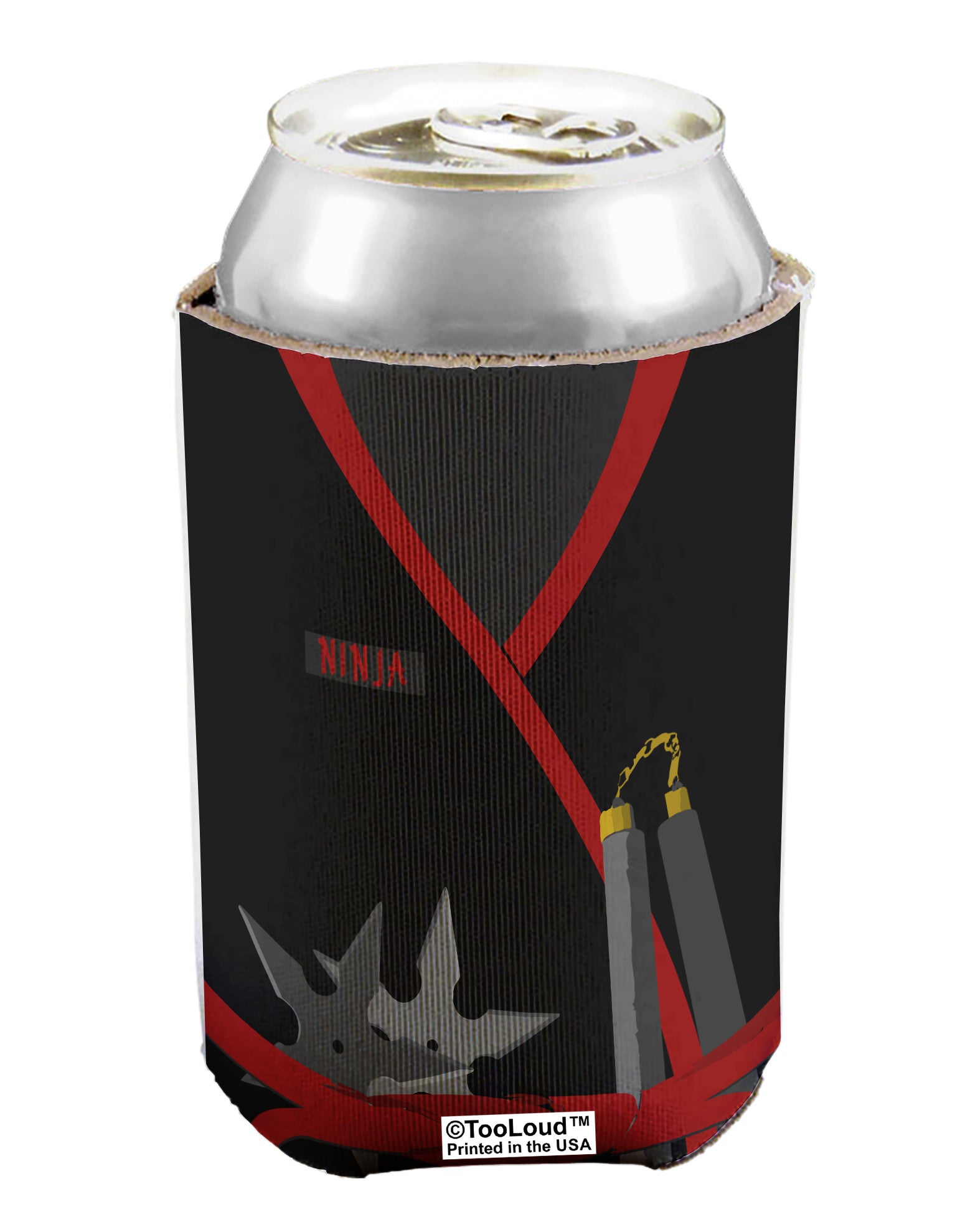 Ninja Red AOP Can / Bottle Insulator Coolers All Over Print-Can Coolie-TooLoud-1-Davson Sales