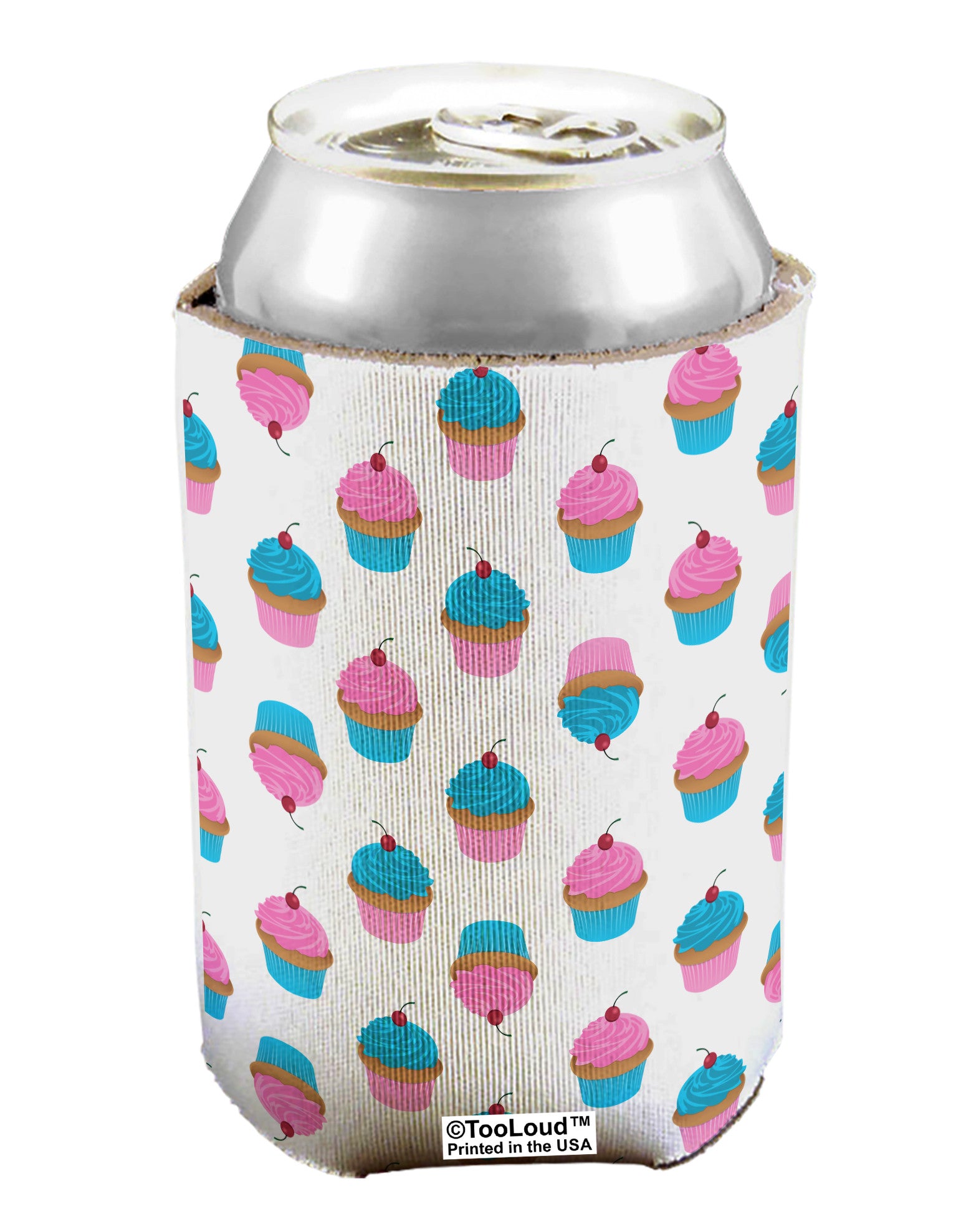 Cute Cupcakes AOP Can / Bottle Insulator Coolers All Over Print-Can Coolie-TooLoud-1-Davson Sales
