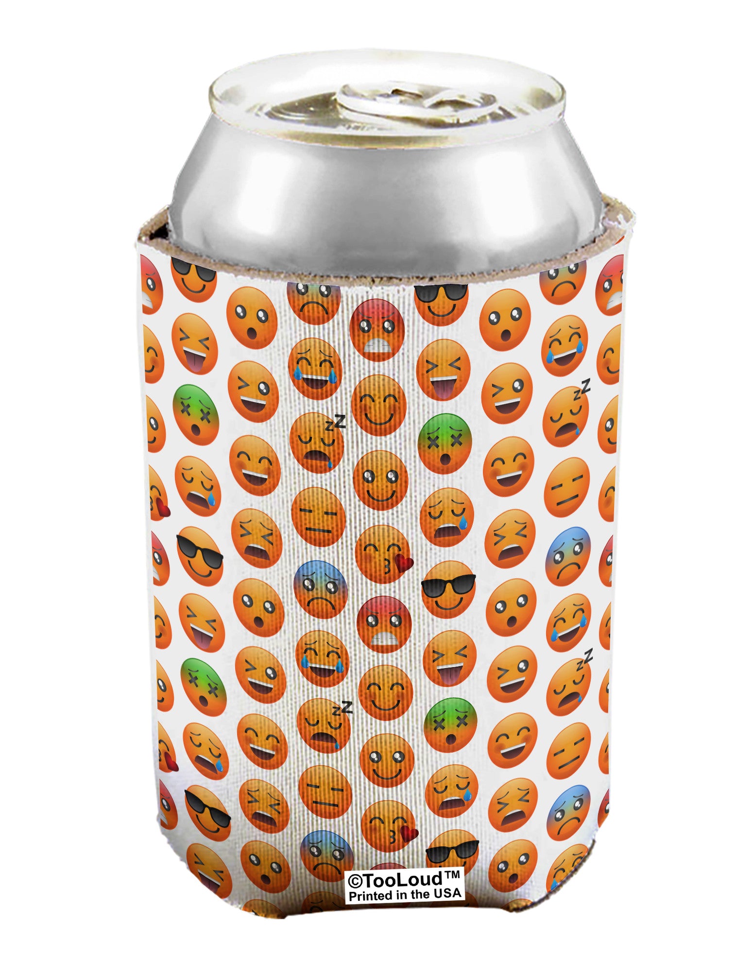 Lots Of Emojis AOP Can / Bottle Insulator Coolers All Over Print-Can Coolie-TooLoud-1-Davson Sales