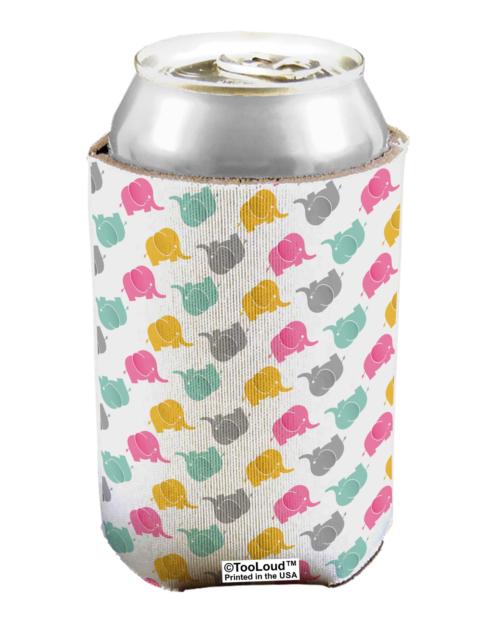 Cute Baby Elephants AOP Can / Bottle Insulator Coolers All Over Print-Can Coolie-TooLoud-1-Davson Sales