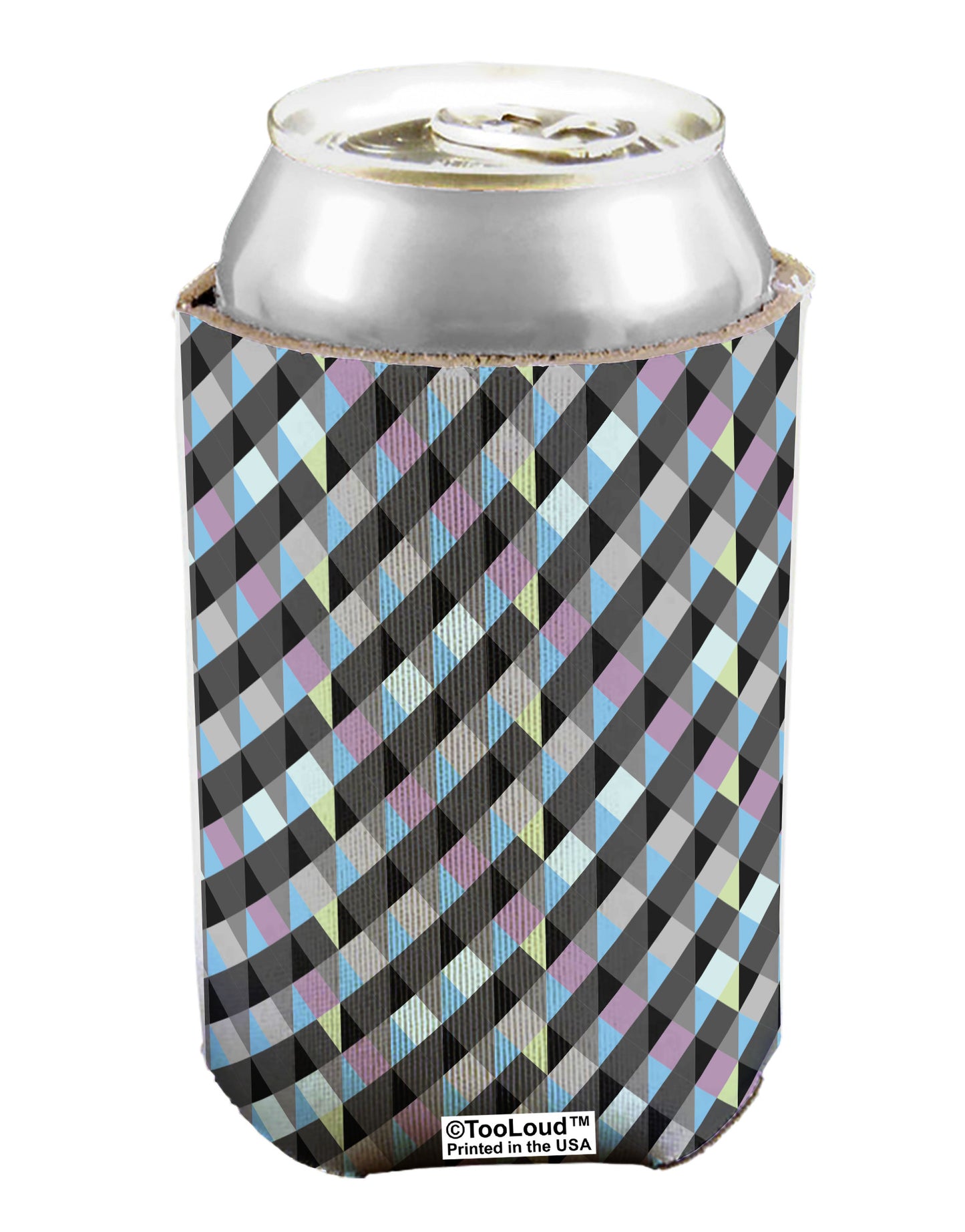 Plaid Pattern AOP Can / Bottle Insulator Coolers All Over Print-Can Coolie-TooLoud-1-Davson Sales