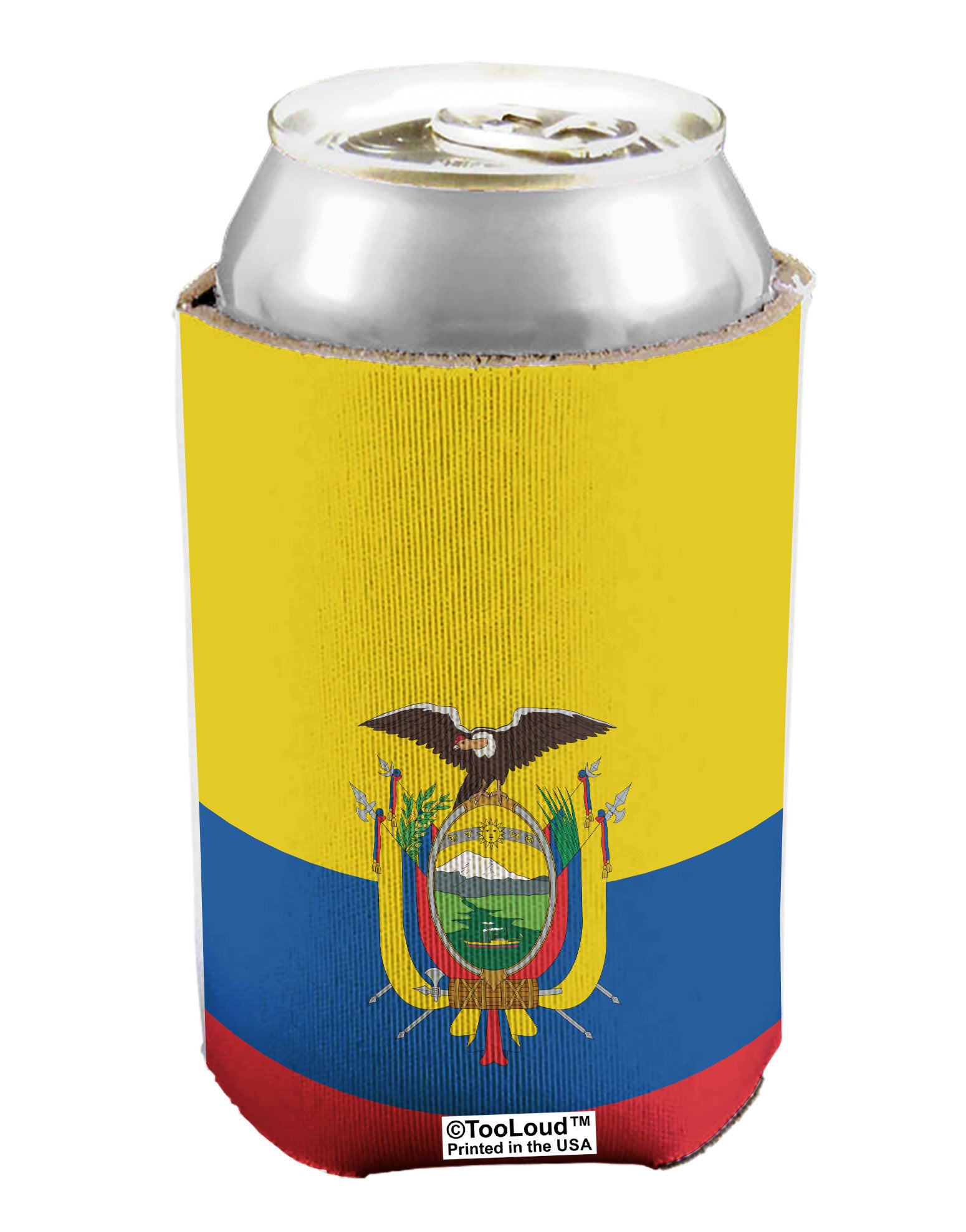 Ecuador Flag AOP Can / Bottle Insulator Coolers All Over Print-Can Coolie-TooLoud-1-Davson Sales