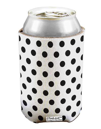 Black Polka Dots on White Can / Bottle Insulator Coolers All Over Print by TooLoud-Can Coolie-TooLoud-1-Davson Sales