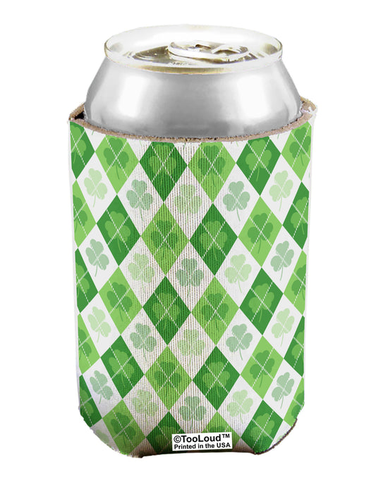 St Patrick's Day Green Shamrock Argyle Can / Bottle Insulator Coolers All Over Print-Can Coolie-TooLoud-1-Davson Sales