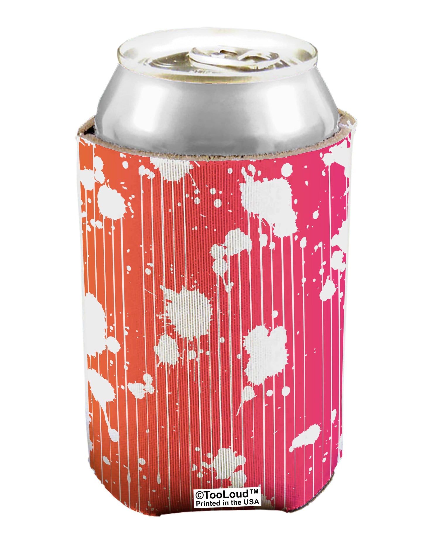 Splatter AOP - Orange Pink Can / Bottle Insulator Coolers All Over Print-Can Coolie-TooLoud-1-Davson Sales