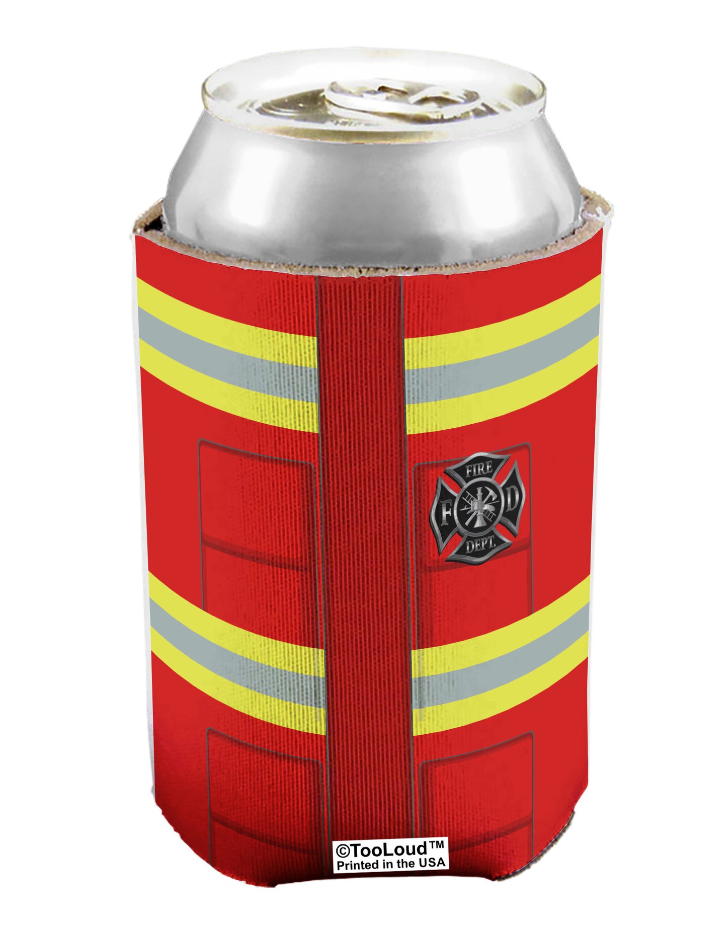 Firefighter Red AOP Can / Bottle Insulator Coolers All Over Print-Can Coolie-TooLoud-1-Davson Sales