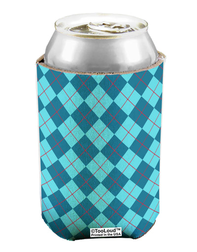 Blue Argyle AOP Can / Bottle Insulator Coolers All Over Print by TooLoud-Can Coolie-TooLoud-1-Davson Sales