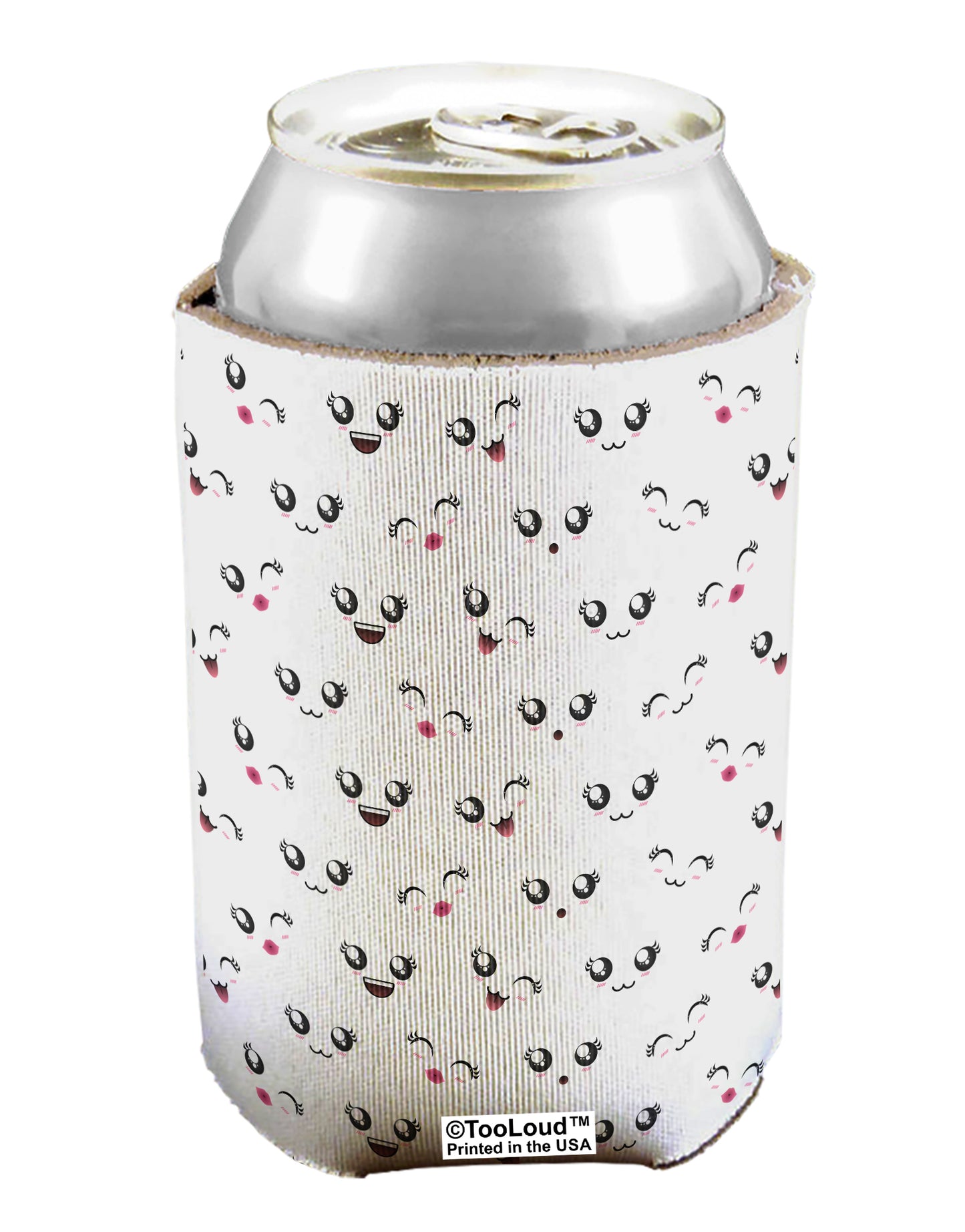 Kyu-T Faces AOP Can / Bottle Insulator Coolers All Over Print by TooLoud-Can Coolie-TooLoud-1-Davson Sales