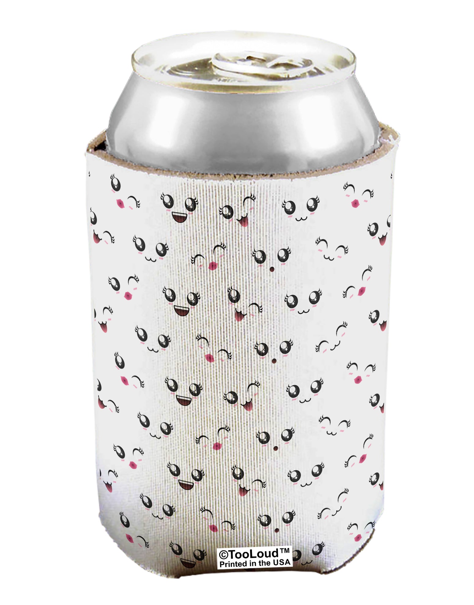 Kyu-T Faces AOP Can / Bottle Insulator Coolers All Over Print by TooLoud-Can Coolie-TooLoud-1-Davson Sales