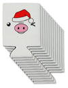 Kyu-T Face Oinkz Santa Hat Boy Pig Can / Bottle Insulator Coolers-Can Coolie-TooLoud-12 Pieces-Davson Sales