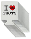 I Love Heart THOTS Can / Bottle Insulator Coolers-Can Coolie-TooLoud-12 Pieces-Davson Sales