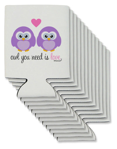 Owl You Need Is Love - Purple Owls Can / Bottle Insulator Coolers by TooLoud-Can Coolie-TooLoud-12-Davson Sales