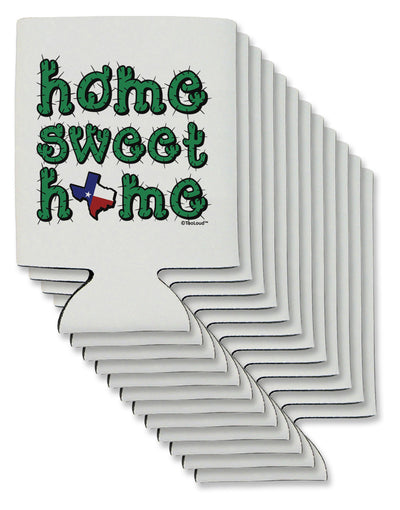 Home Sweet Home - Texas - Cactus and State Flag Can / Bottle Insulator Coolers by TooLoud-Can Coolie-TooLoud-12-Davson Sales