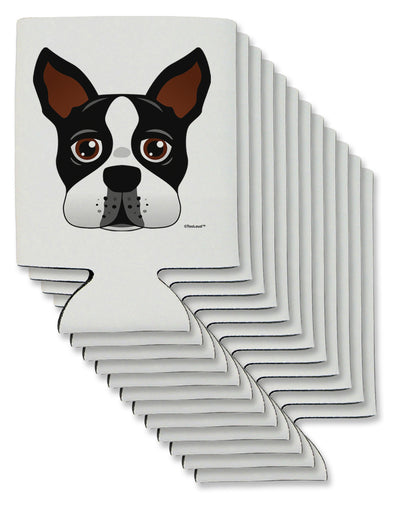 Cute Boston Terrier Dog Face Can / Bottle Insulator Coolers-Can Coolie-TooLoud-12 Pieces-Davson Sales