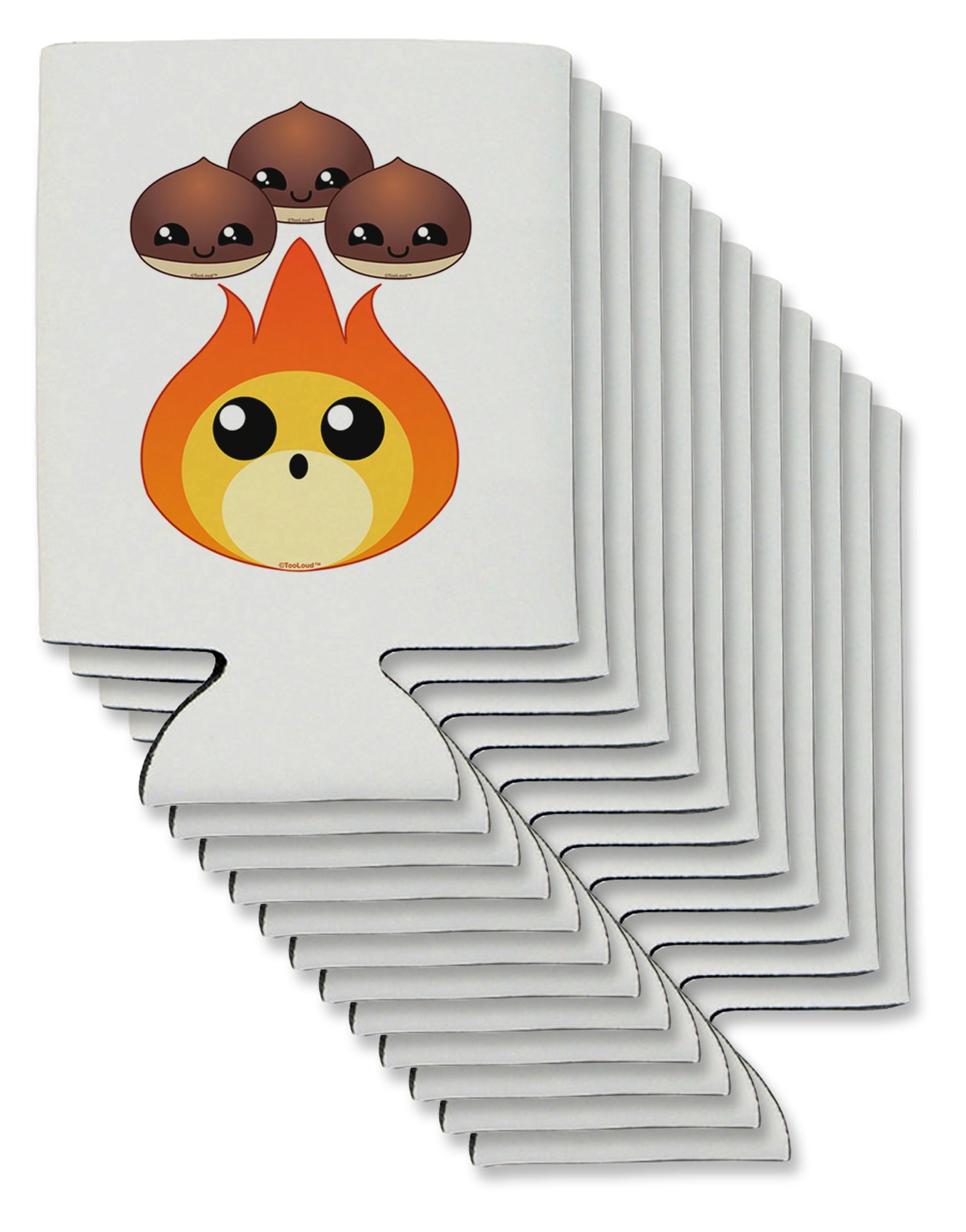Cute Chestnuts Roasting - Christmas Can / Bottle Insulator Coolers-Can Coolie-TooLoud-12-Davson Sales