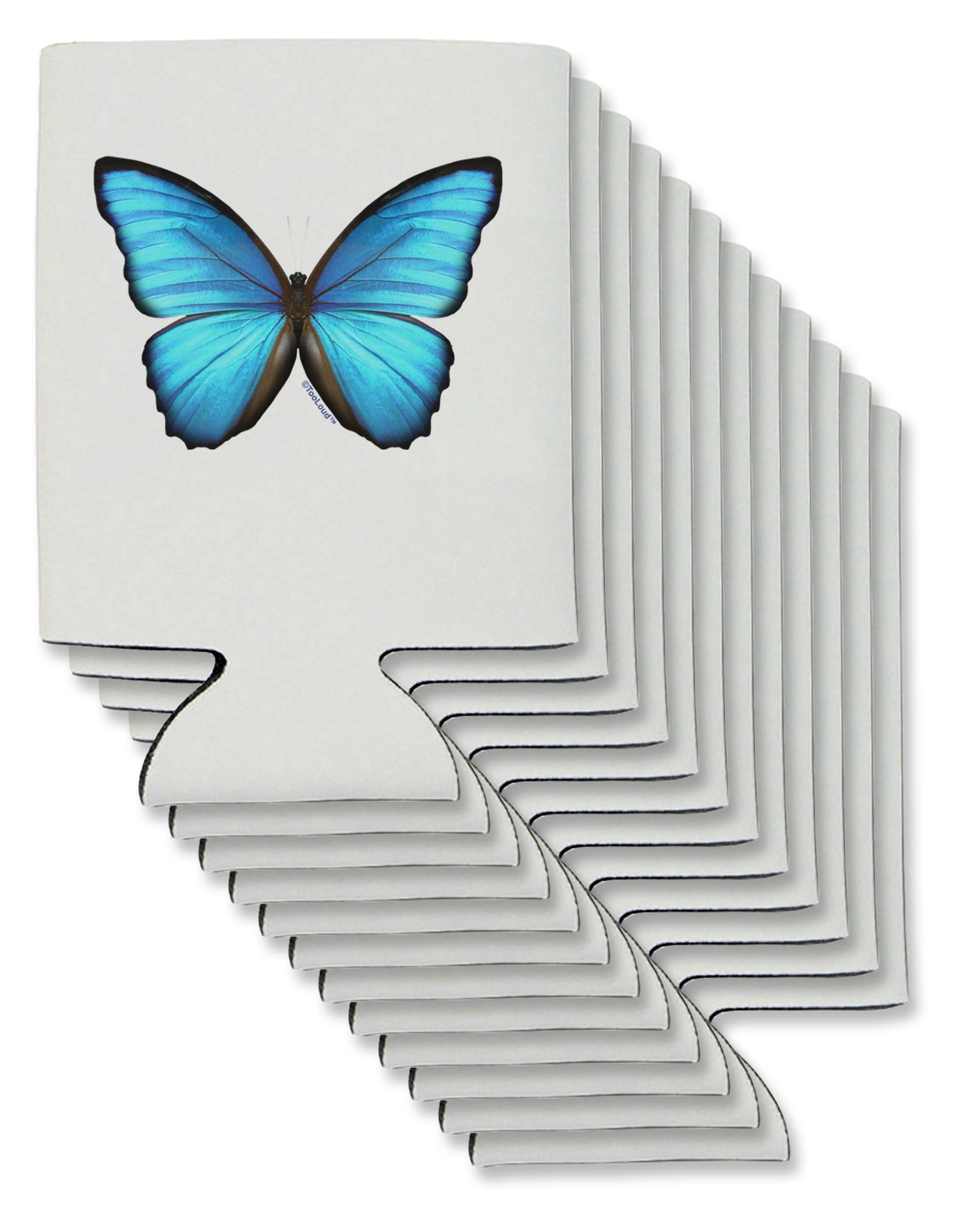 Big Blue Butterfly Can / Bottle Insulator Coolers-Can Coolie-TooLoud-12-Davson Sales