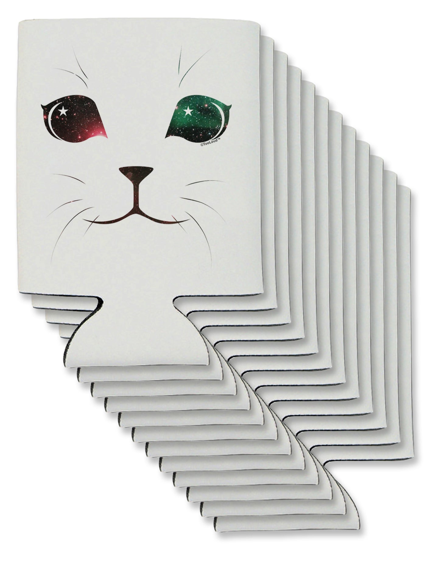 Adorable Space Cat Can / Bottle Insulator Coolers by TooLoud-Can Coolie-TooLoud-12-Davson Sales