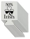 50 Percent Irish - St Patricks Day Can / Bottle Insulator Coolers by TooLoud-Can Coolie-TooLoud-12-Davson Sales