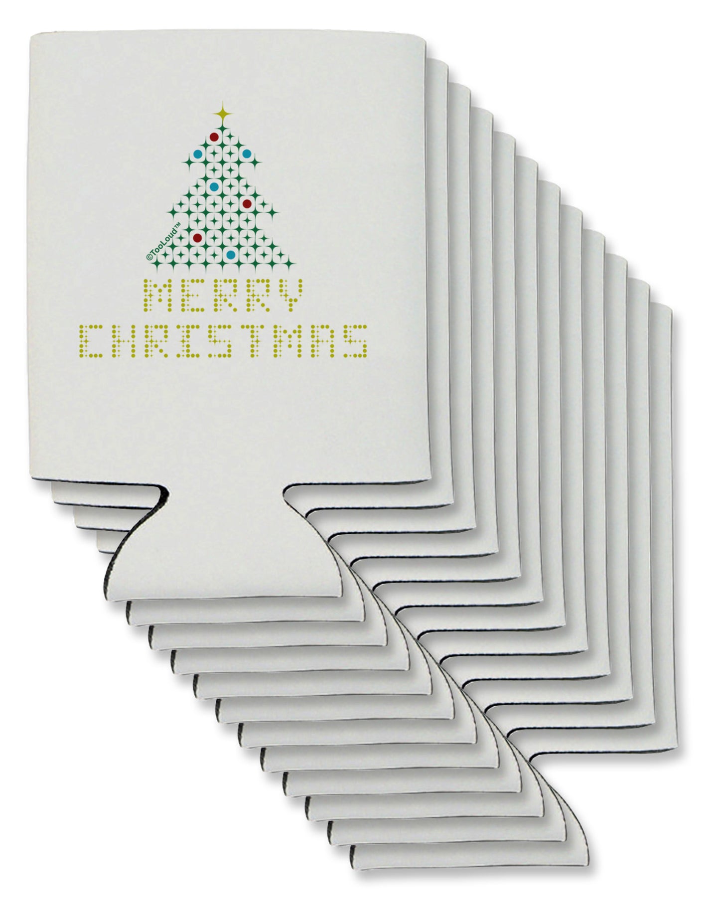 Merry Christmas Sparkles Can / Bottle Insulator Coolers-Can Coolie-TooLoud-12-Davson Sales