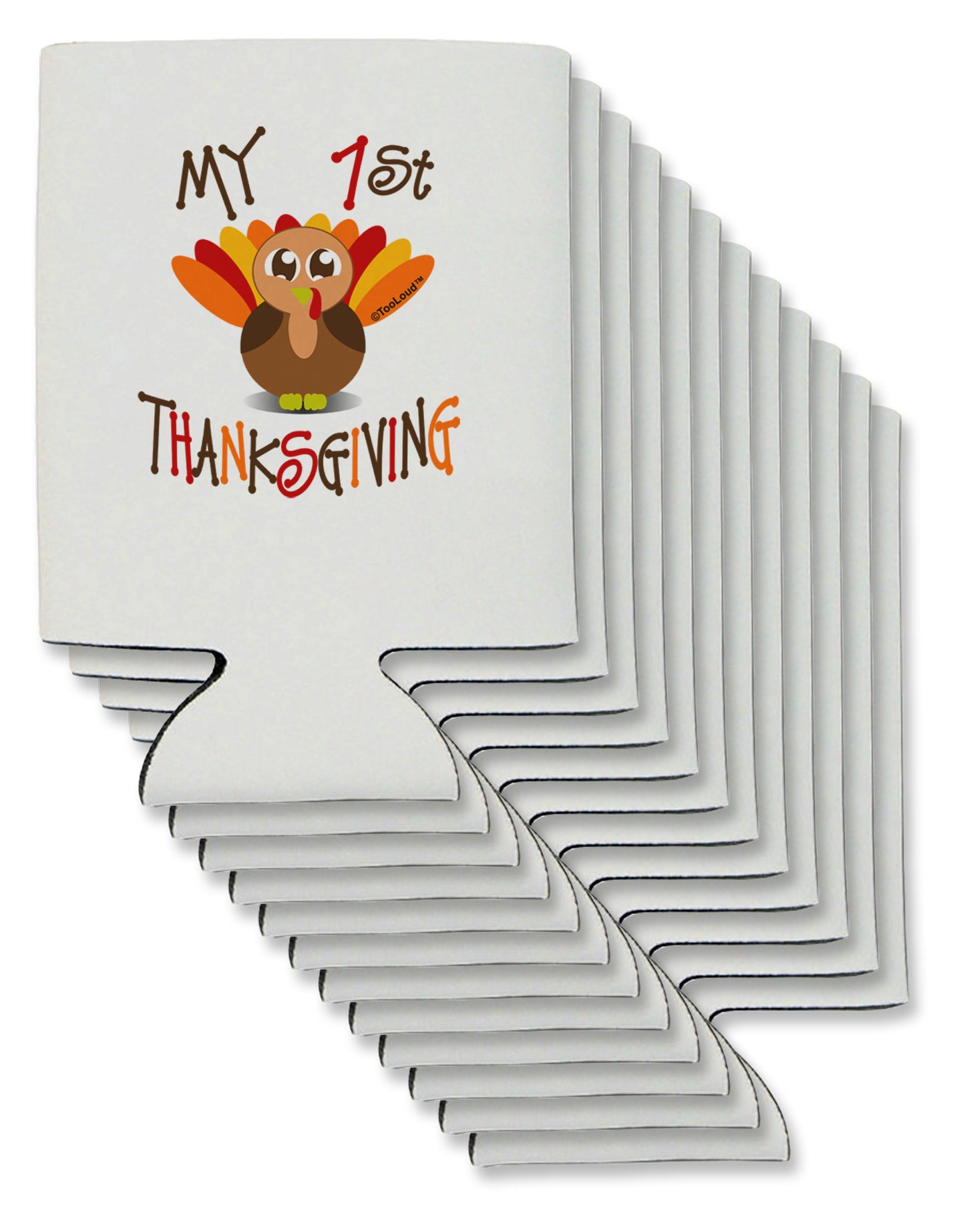 My 1st Thanksgiving Can / Bottle Insulator Coolers-Can Coolie-TooLoud-12-Davson Sales
