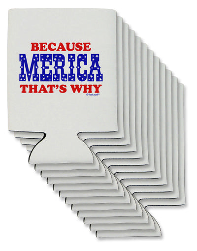 Because Merica That's Why Can / Bottle Insulator Coolers-Can Coolie-TooLoud-12-Davson Sales