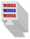 Merica Merica Merica - Red and Blue Can / Bottle Insulator Coolers-Can Coolie-TooLoud-12-Davson Sales