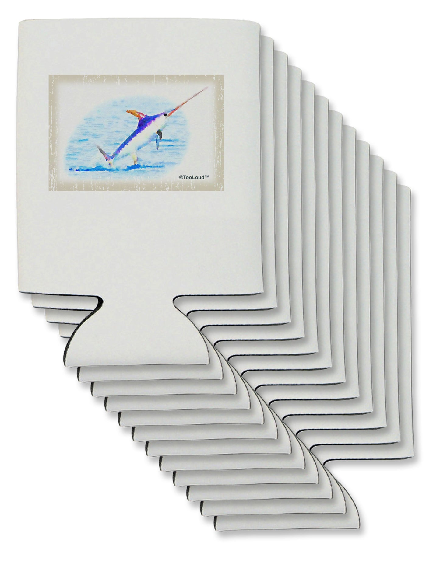 Swordfish Watercolor Can / Bottle Insulator Coolers-Can Coolie-TooLoud-12-Davson Sales
